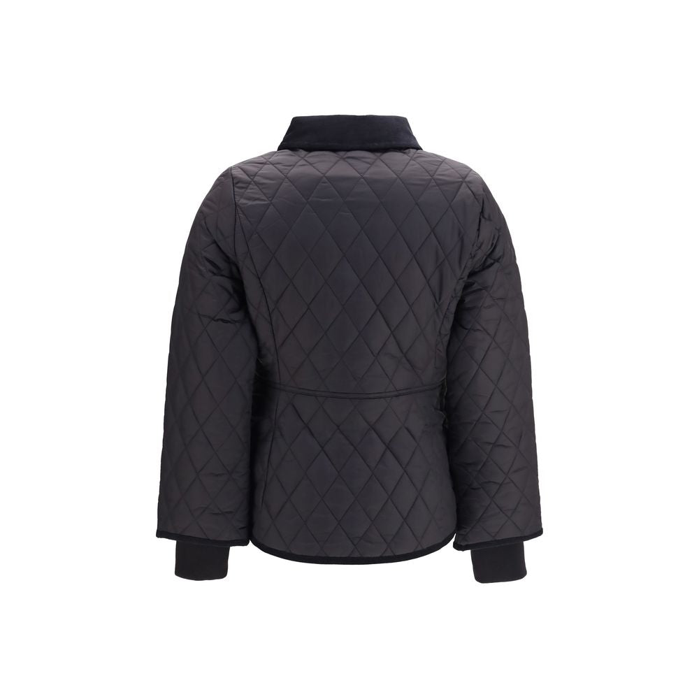 Barbour Schwarze Polyamid-Jacke in voller Länge