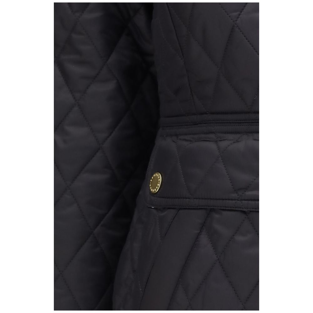 Barbour Schwarze Polyamid-Jacke in voller Länge