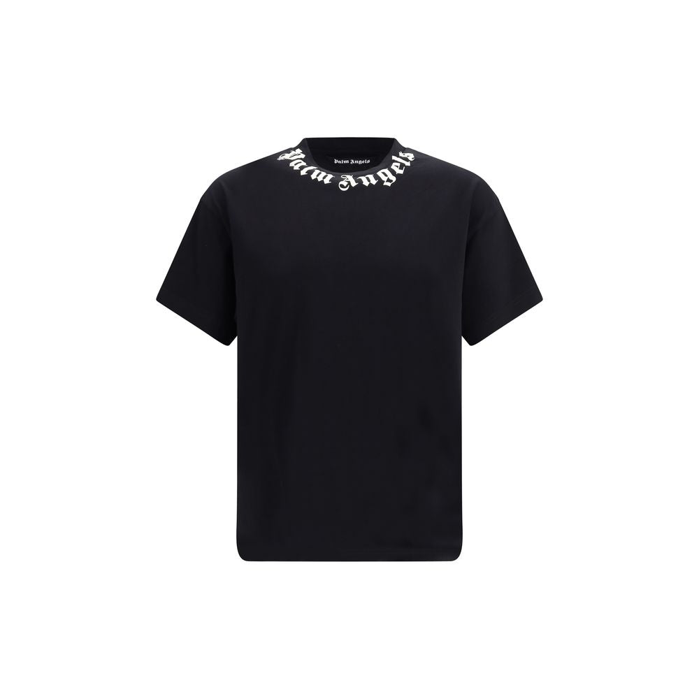 Palm Angels Schwarzes Baumwoll-T-Shirt