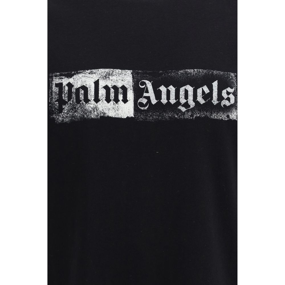Palm Angels Schwarzes Baumwoll-T-Shirt