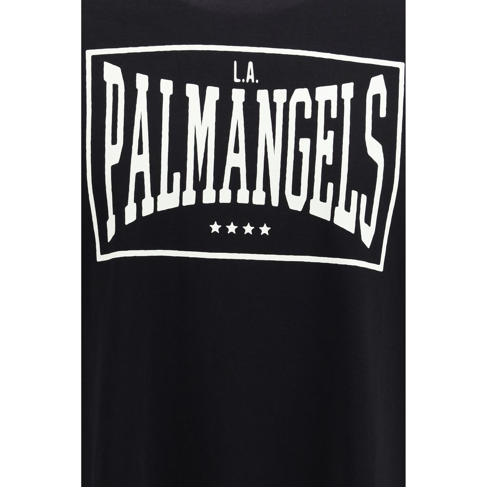 Palm Angels Schwarzes Baumwoll-T-Shirt