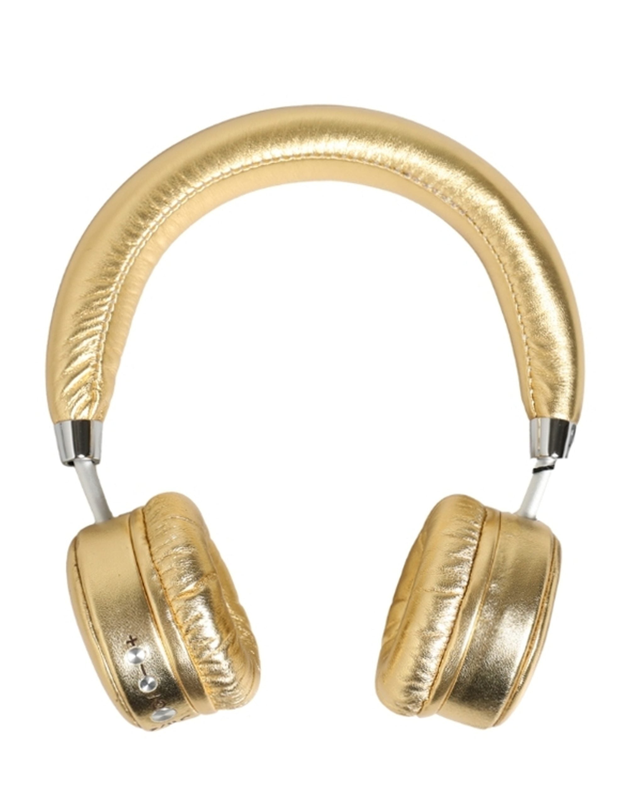 Dolce & Gabbana Damen Gold Leder Kabellose On-Ear Kopfhörer