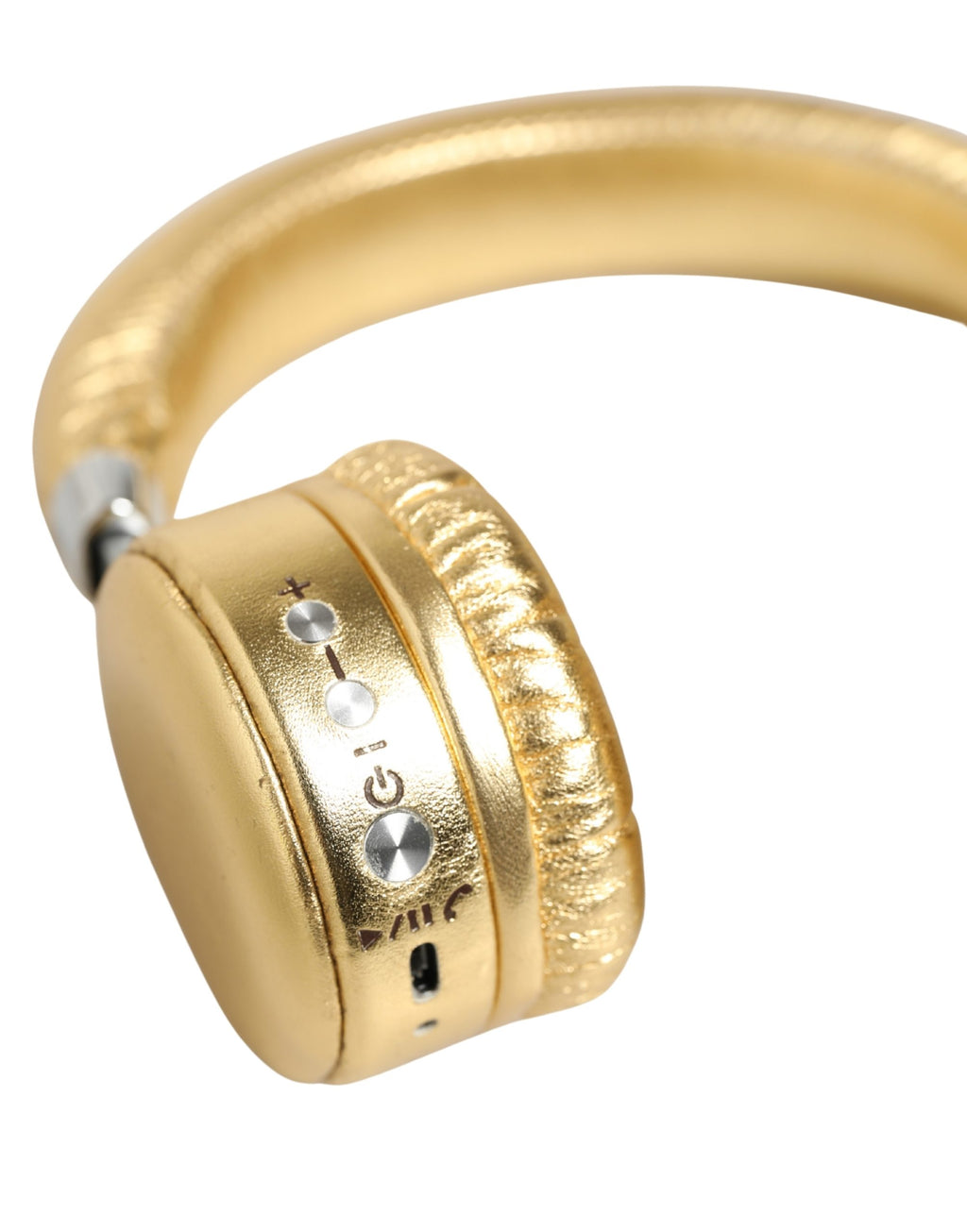 Dolce & Gabbana Damen Gold Leder Kabellose On-Ear Kopfhörer