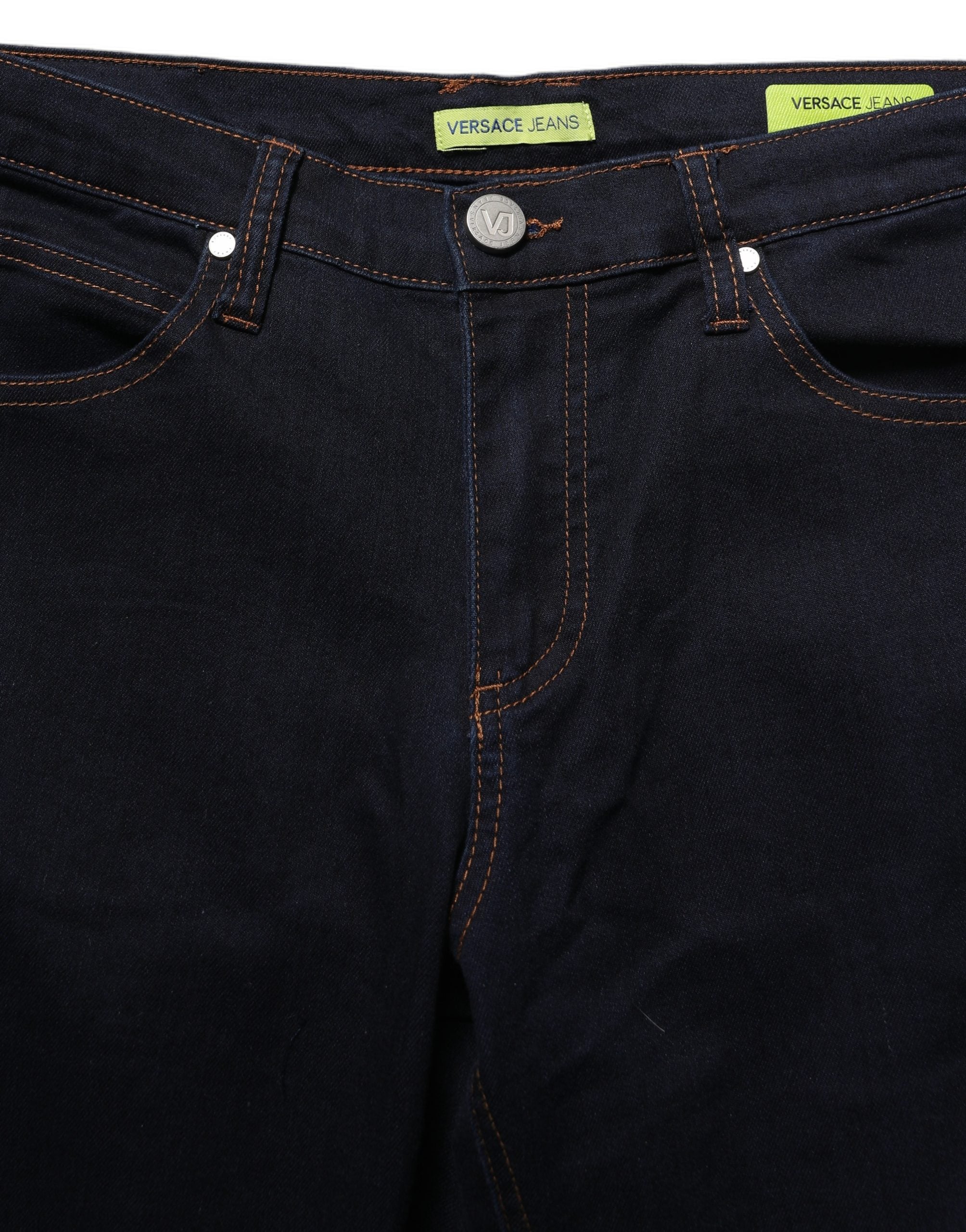 Versace Jeans Couture Blaue High Waist Skinny Jeans aus Denim