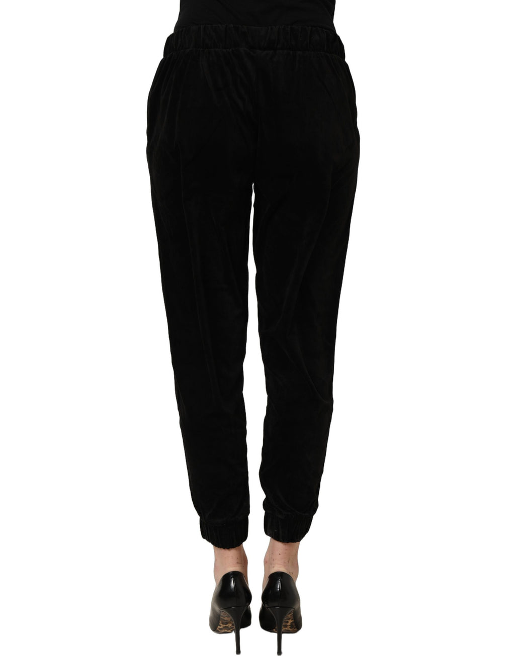 Juicy Couture Dunkelgraue Mid-Waist Tapered Cropped Hose