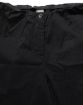 QL2 Schwarze High-Waist Straight Chino Hose für Damen
