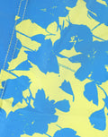 Dsquared² Badeshorts mit blau-gelbem Blumenmuster