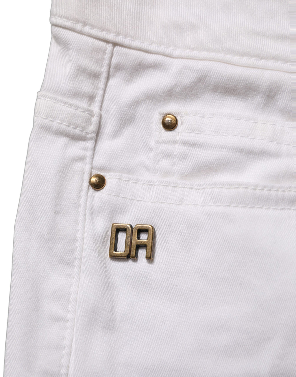 Daniele Alessandrini Weiße Skinny Jeans aus Baumwoll-Stretch-Denim