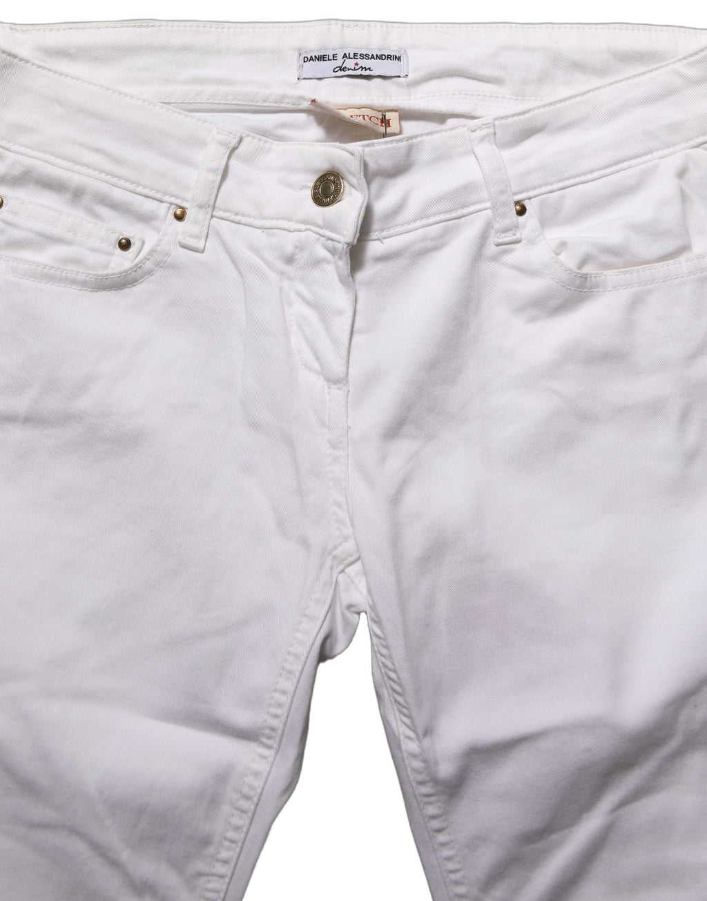 Daniele Alessandrini Weiße Skinny Jeans aus Baumwoll-Stretch-Denim