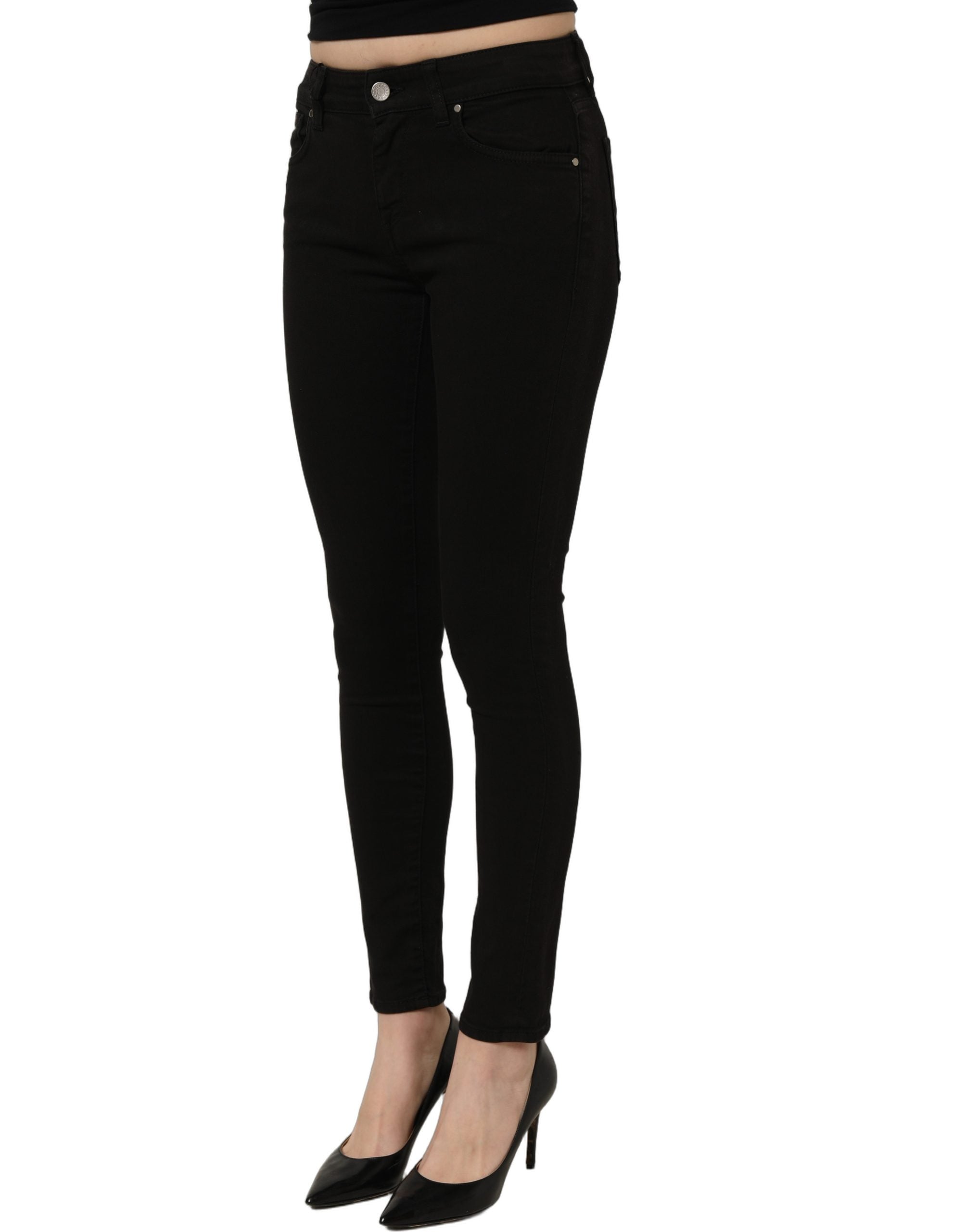 Dolce & Gabbana Schwarze Skinny-Jeans aus Baumwoll-Stretch