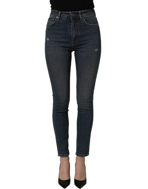 Dolce & Gabbana Blaue Baumwoll-Stretch-Denim-Hosenjeans