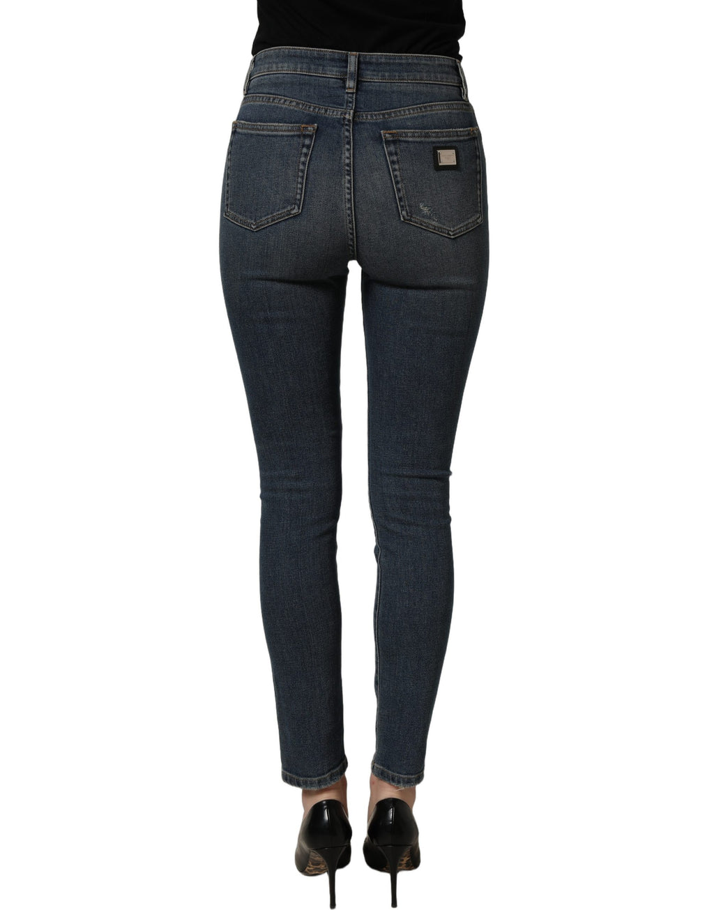 Dolce & Gabbana Blaue Baumwoll-Stretch-Denim-Hosenjeans