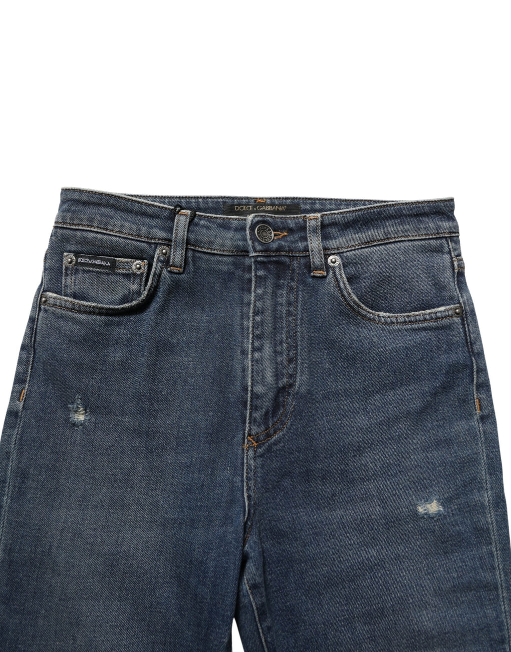 Dolce & Gabbana Blaue Baumwoll-Stretch-Denim-Hosenjeans