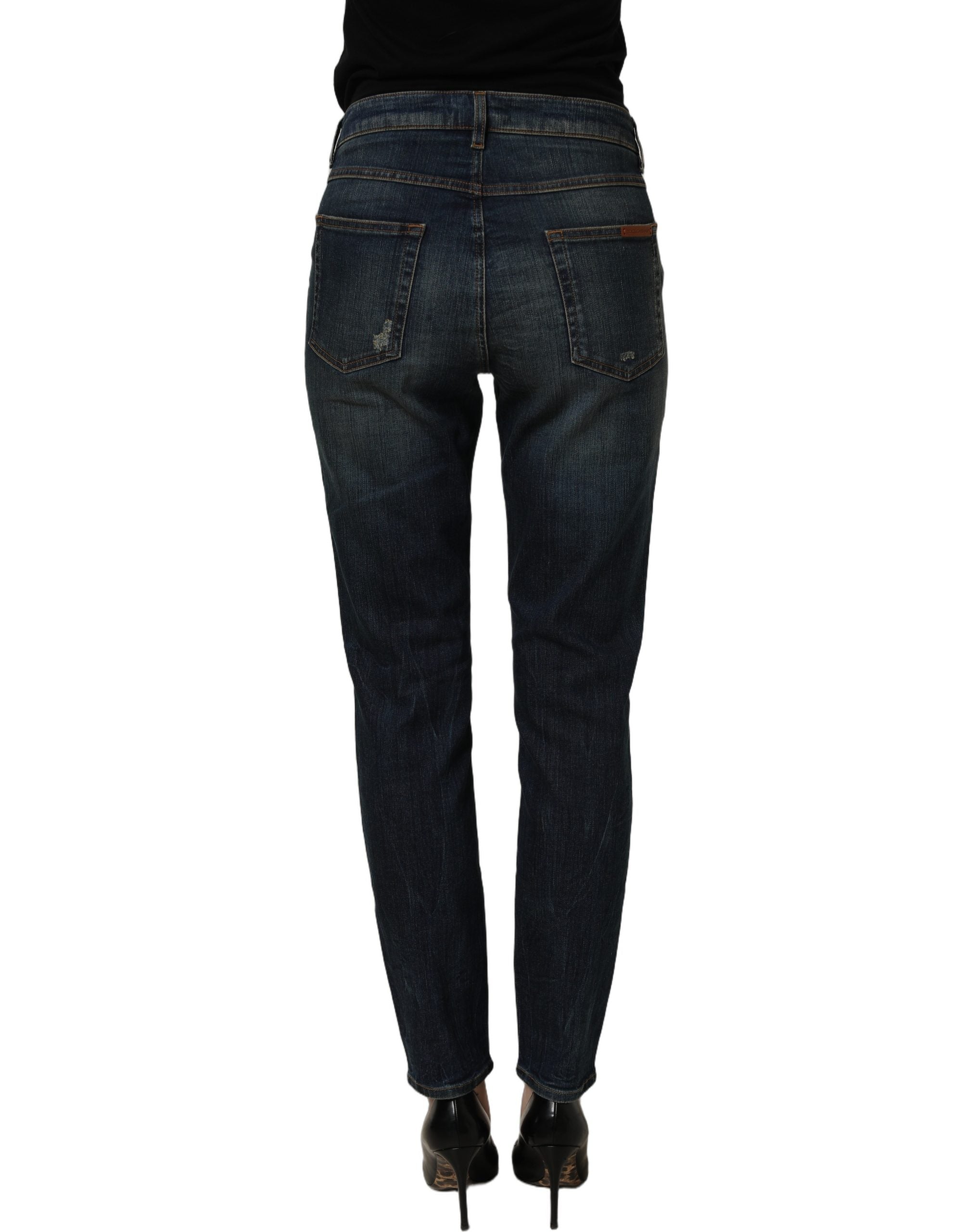 Dolce & Gabbana Blaue Skinny Jeans aus Baumwoll-Stretch