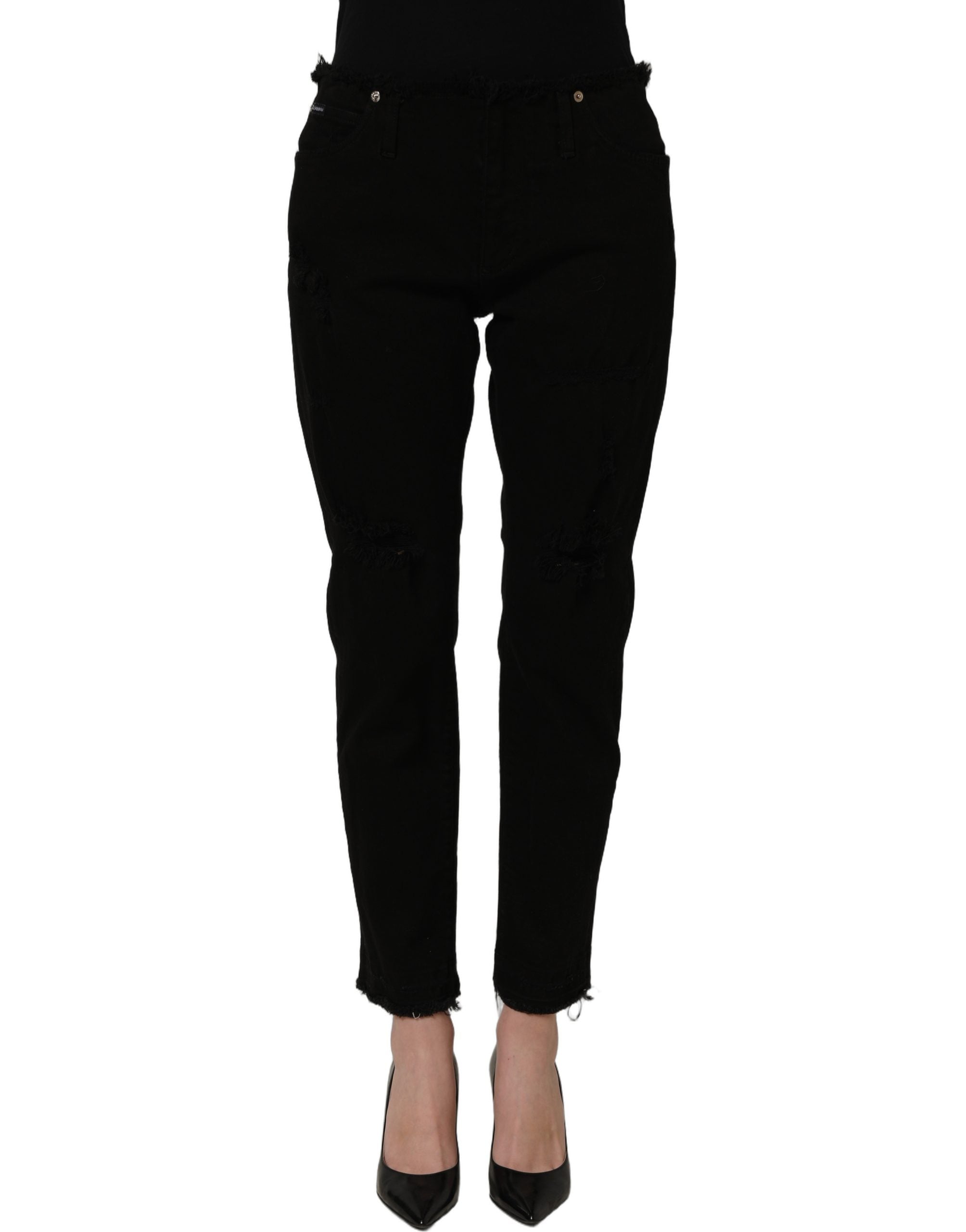 Dolce & Gabbana Schwarze Skinny Jeans aus Baumwolle