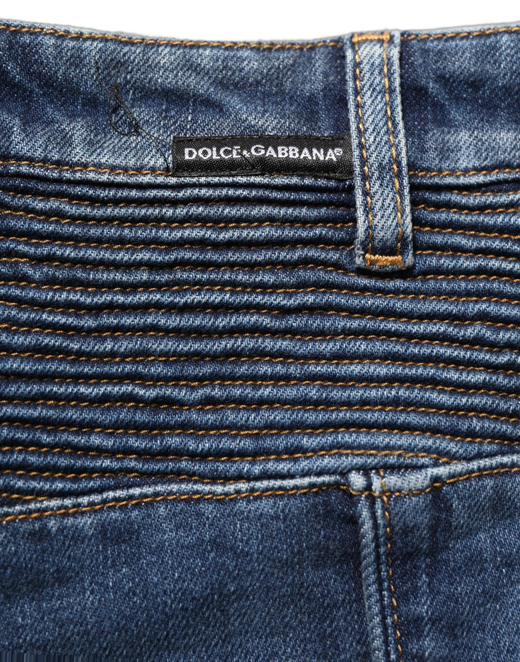 Dolce & Gabbana Dunkelblaue Baumwoll-Stretch-Skinny-Denim-Jeans