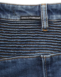 Dolce & Gabbana Dunkelblaue Baumwoll-Stretch-Skinny-Denim-Jeans