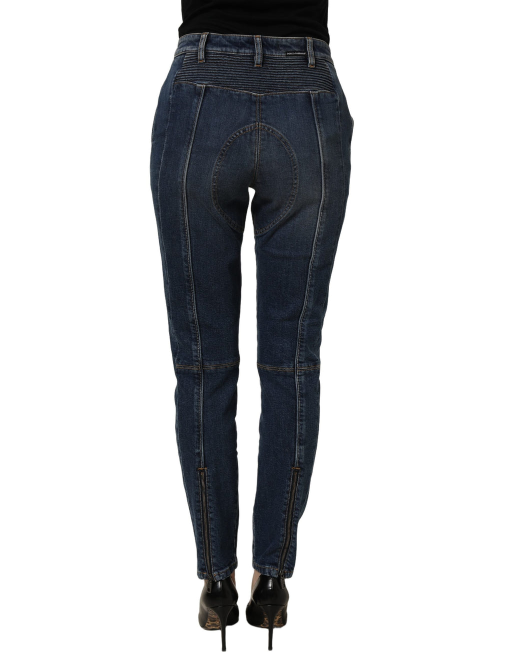 Dolce & Gabbana Dunkelblaue Baumwoll-Stretch-Skinny-Denim-Jeans