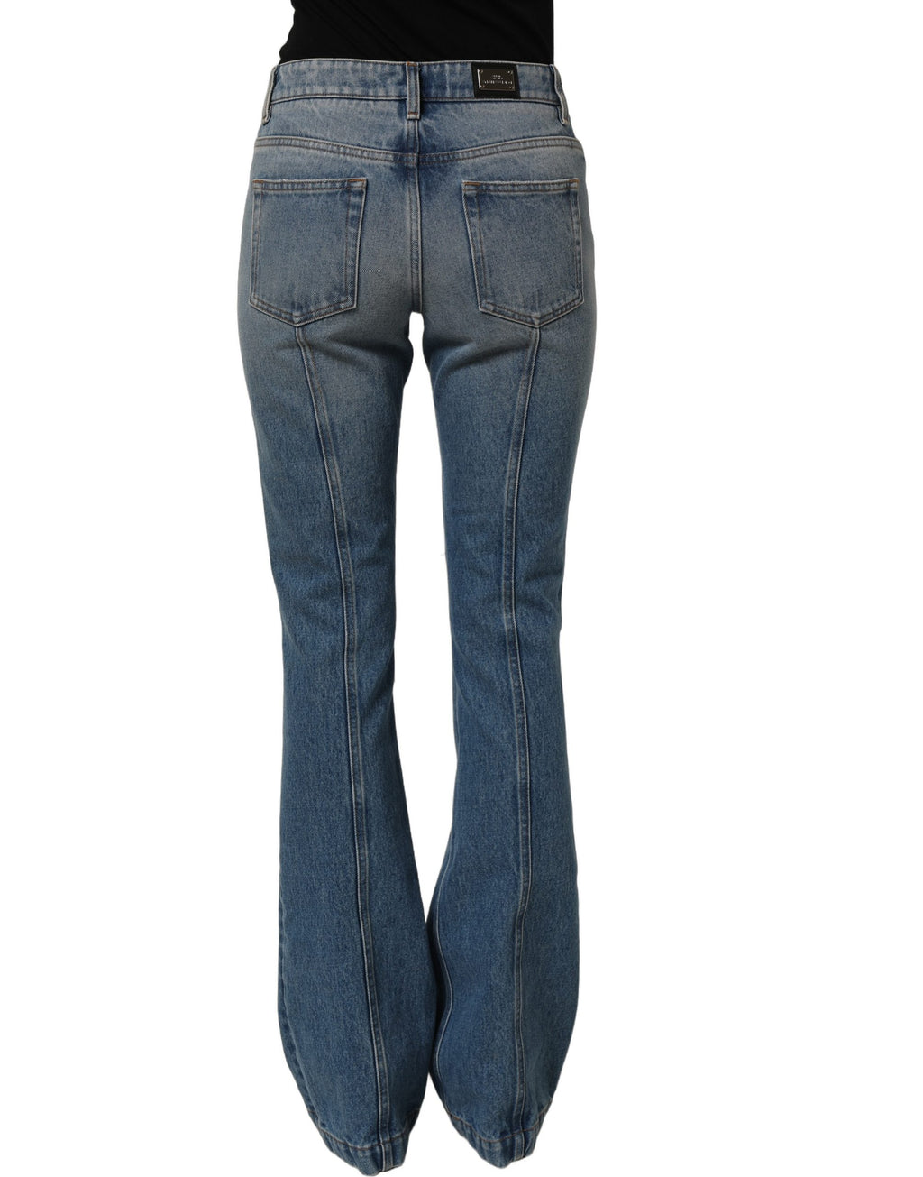 Dolce & Gabbana Blaue Bootcut-Jeans aus Baumwolle