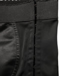 Dolce & Gabbana Schwarze High-Waist-Shorts aus Nylon mit elastischem Bund