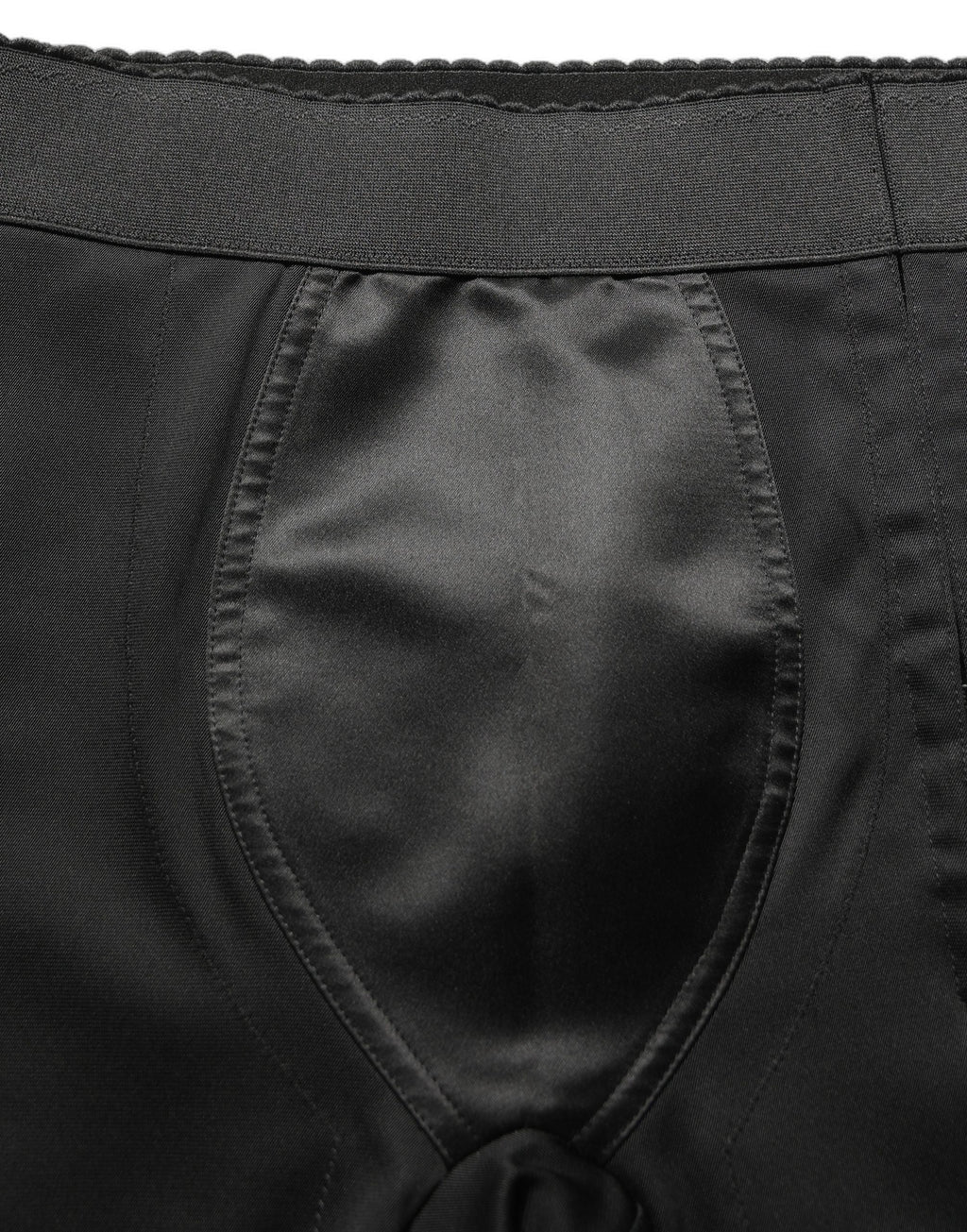 Dolce & Gabbana Schwarze High-Waist-Shorts aus Nylon mit elastischem Bund