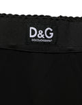 Dolce & Gabbana Schwarze Capri-Hose aus Viskose mit hoher Taille