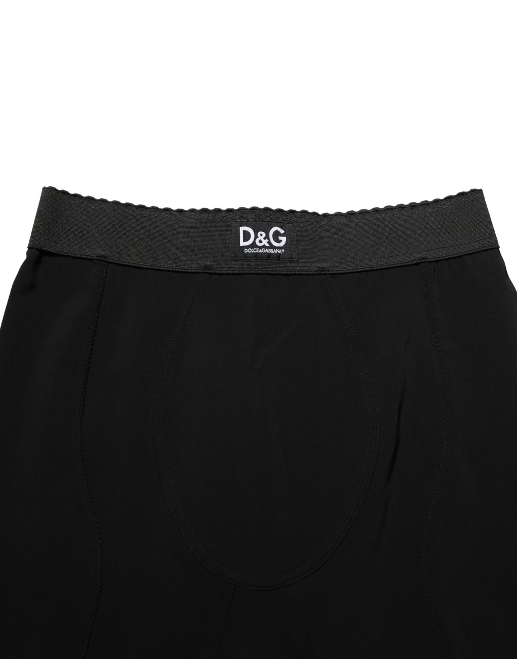 Dolce & Gabbana Schwarze Capri-Hose aus Viskose mit hoher Taille