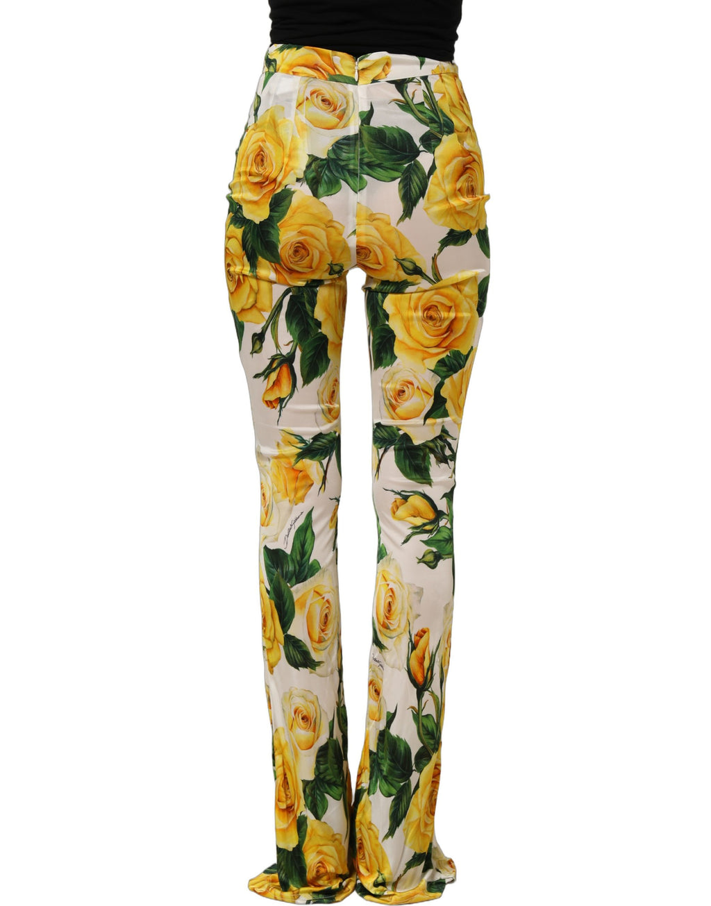 Dolce & Gabbana Multicolor Floral High Waist Straight Pants