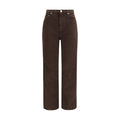 Loulou De Saison Braune Baumwolljeans mit geradem Bein