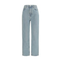 Loulou De Saison Blaue Jeans aus Baumwolle im geraden Schnitt