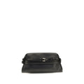 Moschino Schwarze Umhängetasche aus Ziegenleder