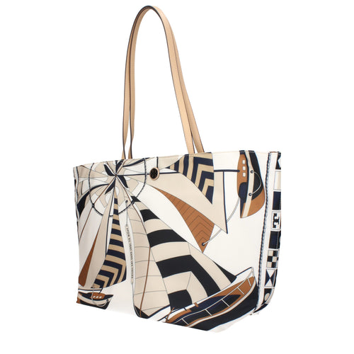 Tory Burch Beige Stoff-Umhängetasche