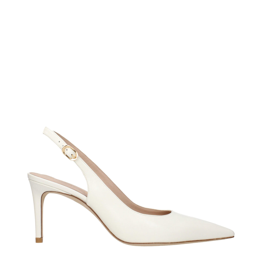 Stuart Weitzman Beige Leder Pumps mit hohem Absatz