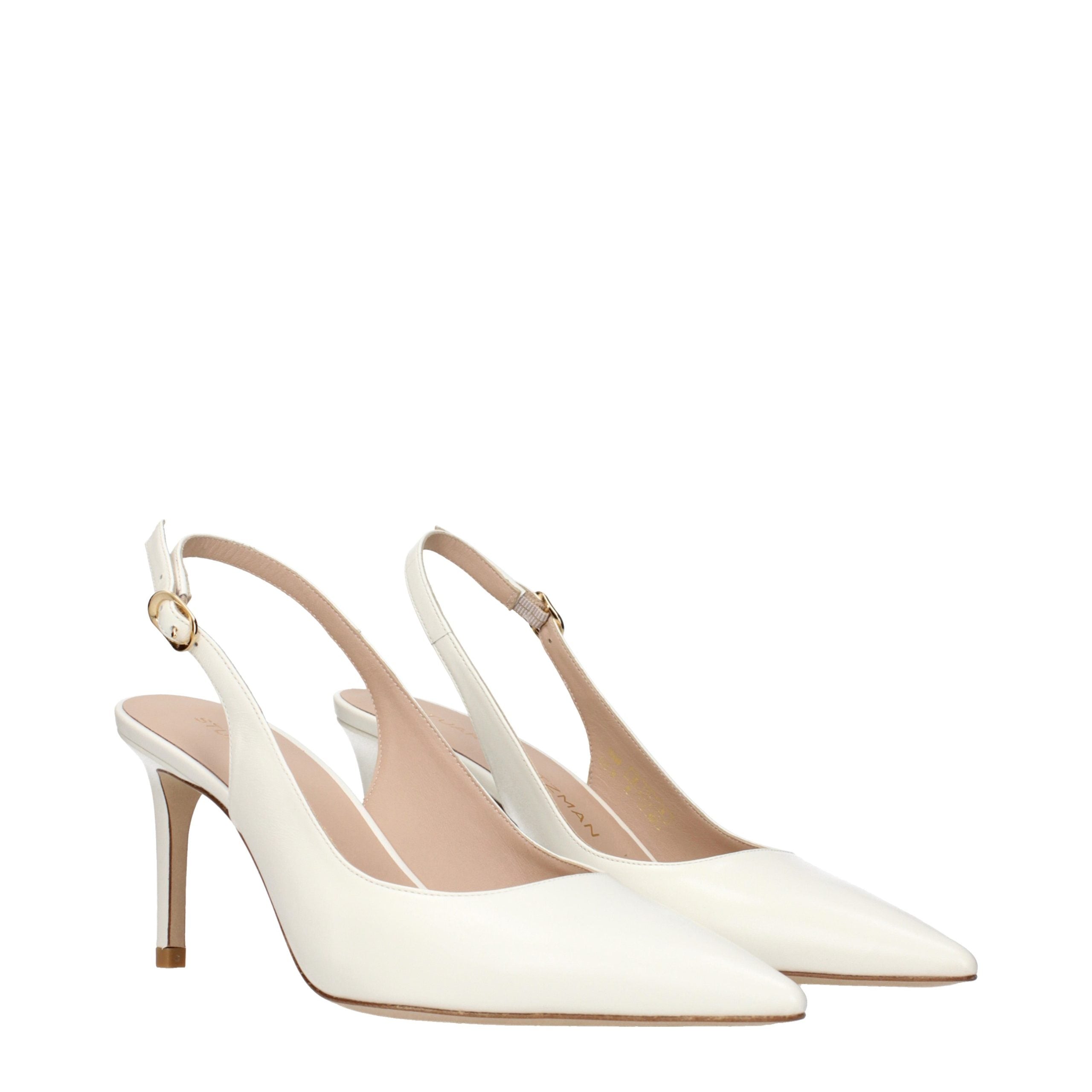 Stuart Weitzman Beige Leder Pumps mit hohem Absatz