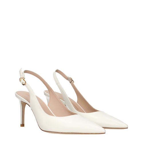 Stuart Weitzman Beige Leder Pumps mit hohem Absatz