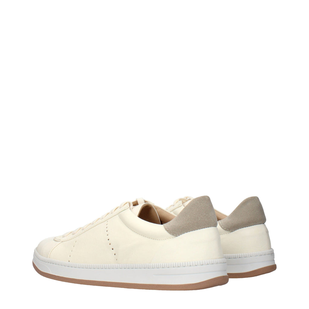 Eleventy Beige Leder Low-Top Sneaker