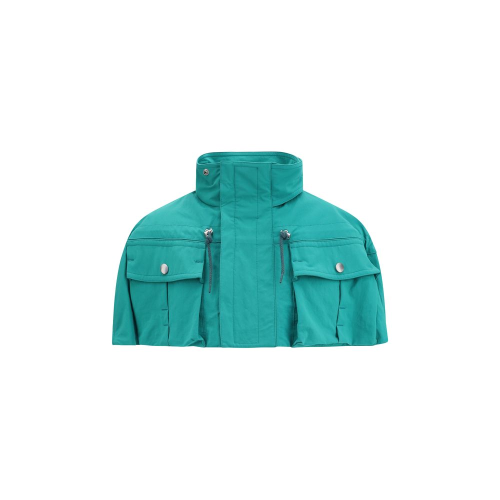 Prada Blauer Nylonmantel