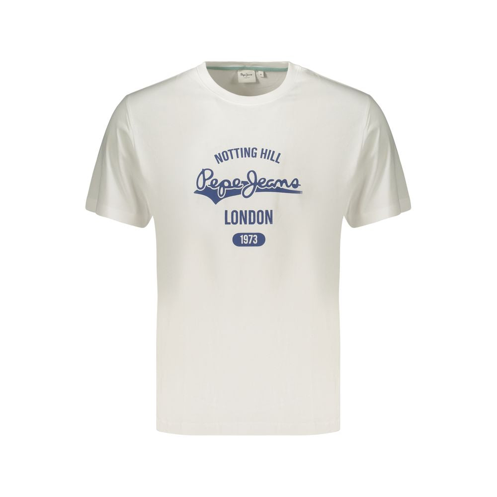 Pepe Jeans Weißes Herren-T-Shirt aus Baumwolle