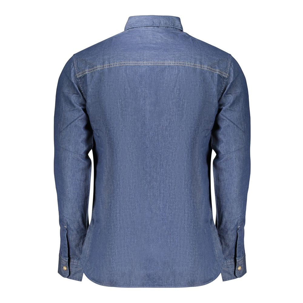 Pepe Jeans Herrenhemd aus blauer Baumwolle