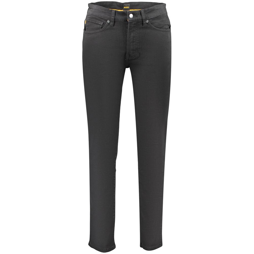 Hugo Boss Schwarze Herrenjeans aus Baumwolle