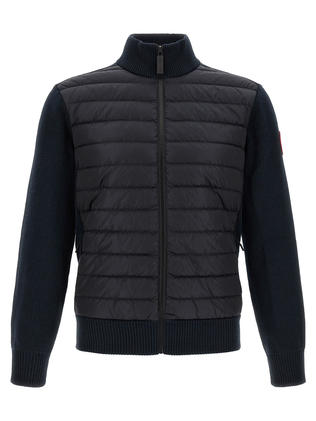 Canada Goose Schwarze Wolljacke in voller Länge