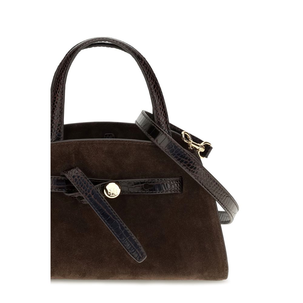 Tory Burch Braune Kalbsleder-Tasche Bos Taurus