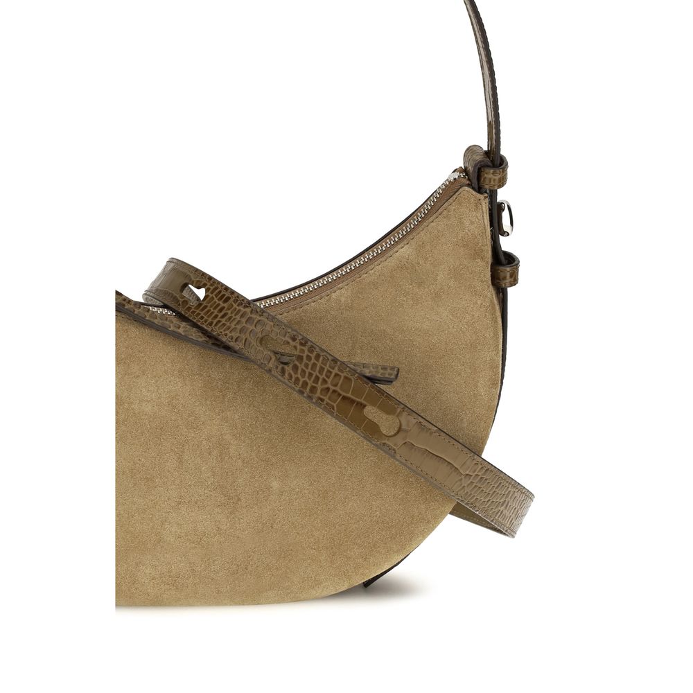 Tory Burch Beige Wildleder Schultertasche