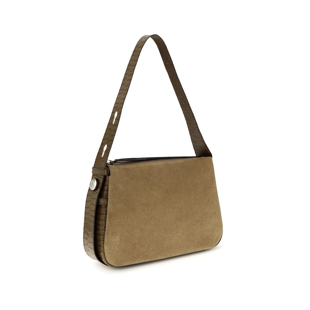 Tory Burch Beige Wildleder Schultertasche