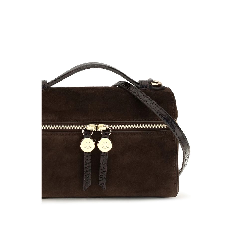 Tory Burch Braune Kalbsleder-Tasche Bos Taurus