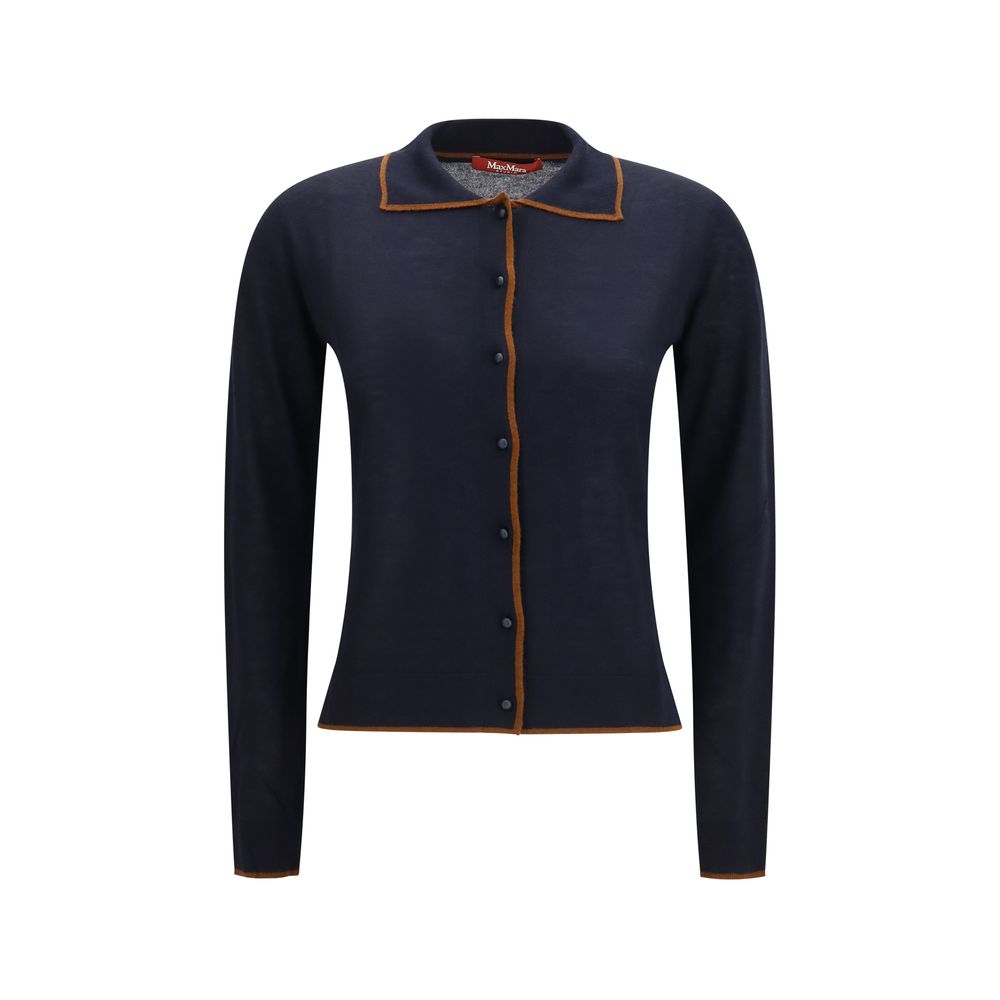 Max Mara Blauer Seiden-Cardigan