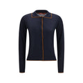 Max Mara Blauer Seiden-Cardigan