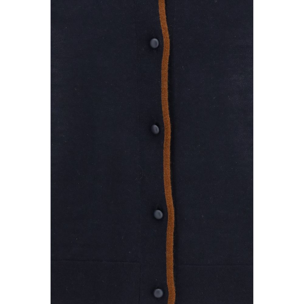 Max Mara Blauer Seiden-Cardigan