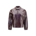 Courrèges Bordeaux Baumwoll-Bomberjacke