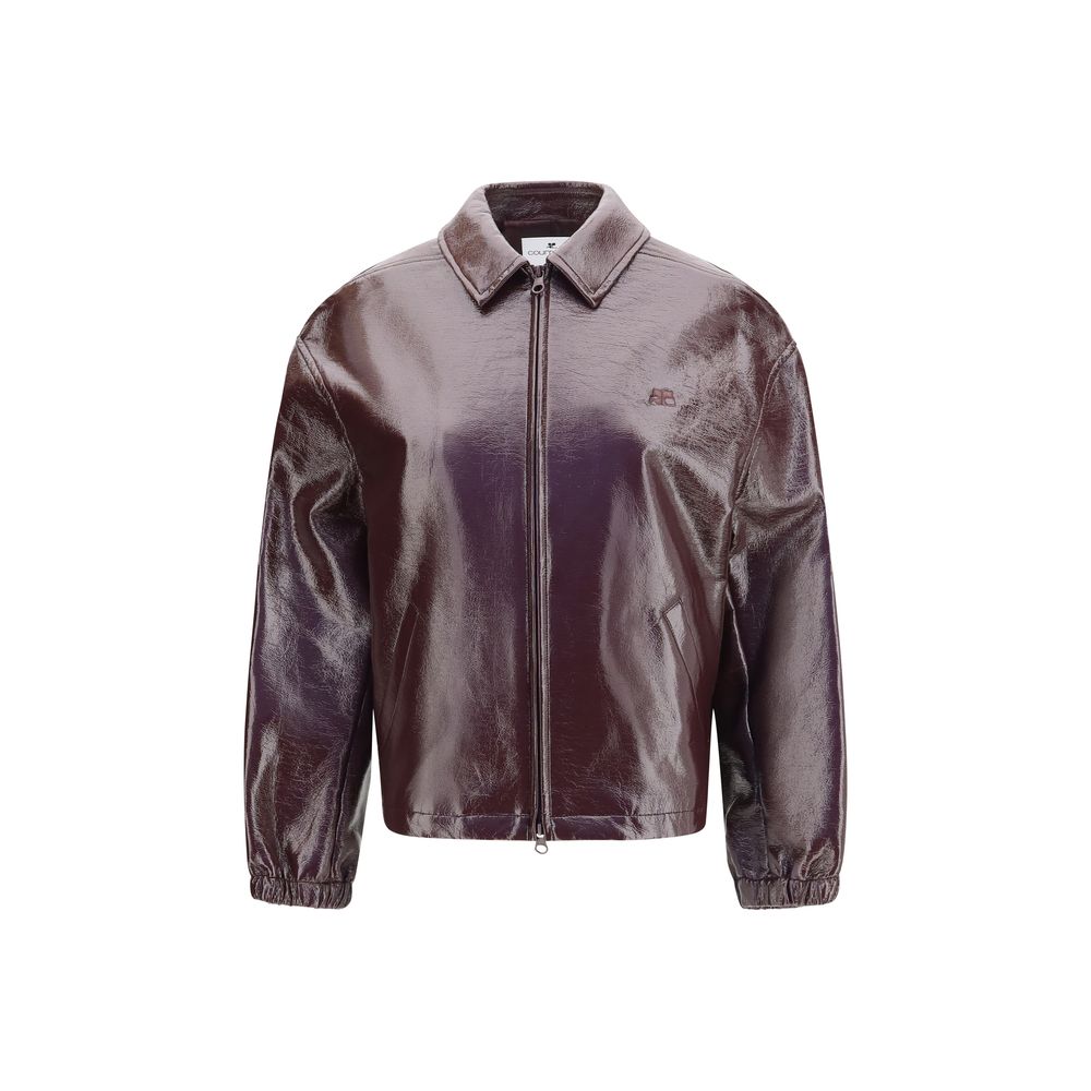 Courrèges Bordeaux Baumwoll-Bomberjacke